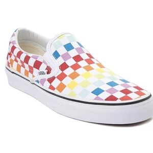 VANS CLASSIC SLIP ON CHECKERBOARD PAINBOW WMNS